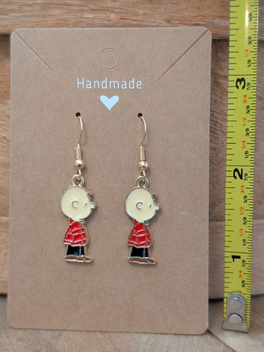 Peanuts Charlie Brown Snoopy Enamel Metal Earrings NEW